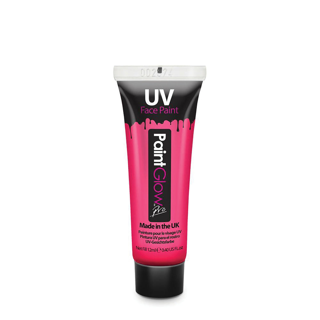 UV Neon Face + Body Paint Pink 10ml Make Up Unisex_1 MU252