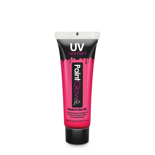 UV Neon Face + Body Paint Pink 10ml Make Up Unisex 1