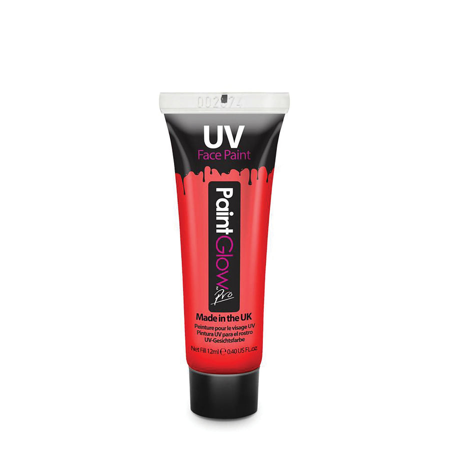 UV Neon Face + Body Paint Red 10ml Make Up Unisex_1