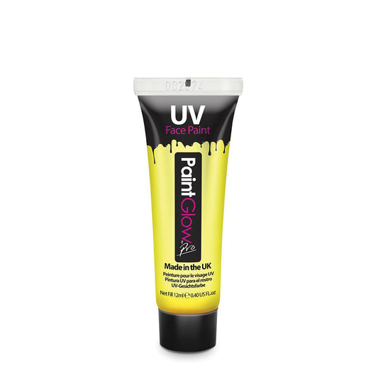 UV Neon Face + Body Paint Yellow 10ml Make Up Unisex 1