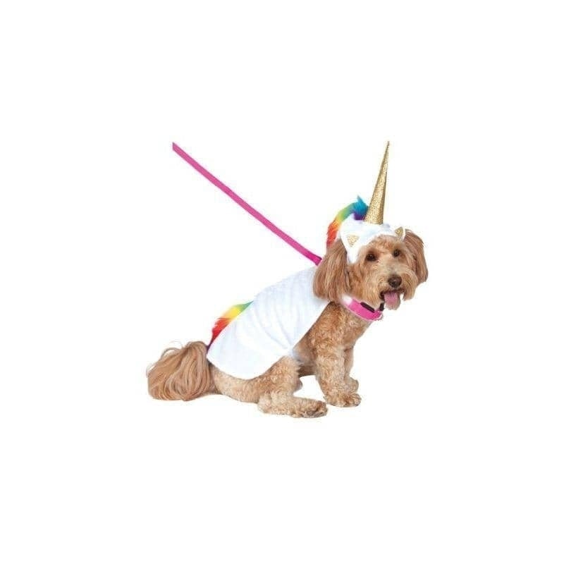 Unicorn Cape With Hood and Lightup Collar Pet Costume_1