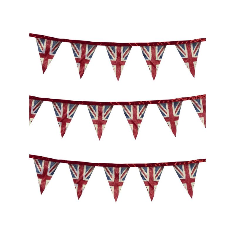 Union Jack Fabric Bunting Adult Blue Red White 3 Metres 1