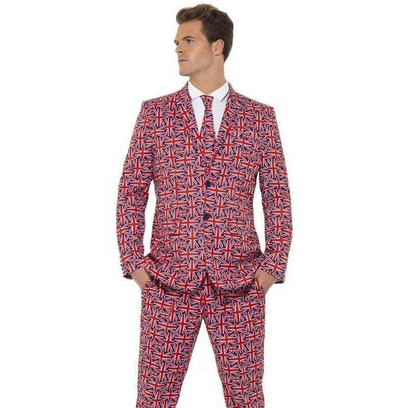 Union Jack Suit Adult Red Blue Patriotic Costume 2