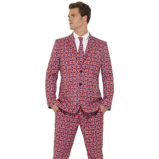 Union Jack Suit Adult Red Blue Patriotic Costume 2