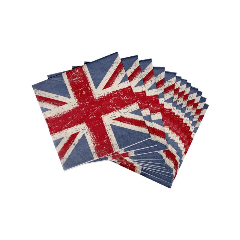 Union Jack Vintage Style Print Paper Napkins Pack of 16 Table Decorations 1