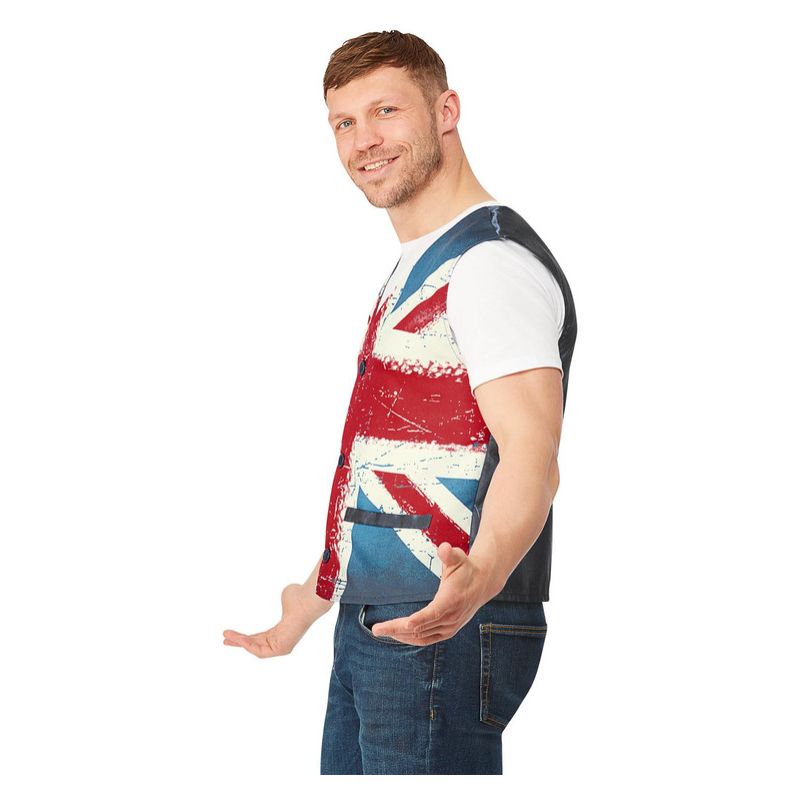 Union Jack Waistcoat Adult Vintage Style Print 3