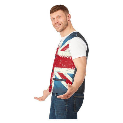Union Jack Waistcoat Adult Vintage Style Print 3