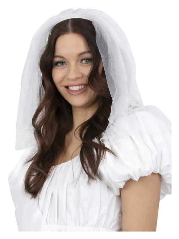 Bride Veil and Sash Kit White Bridal Shower Costume 1