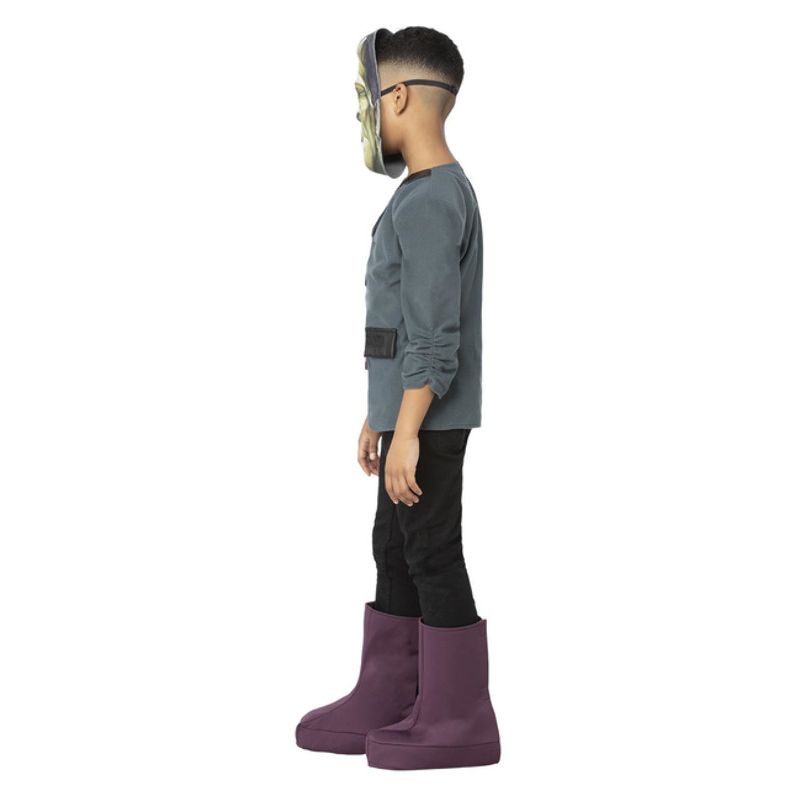 Frankenstein Costume Child Grey Jacket Boot Covers and EVA Mask 3