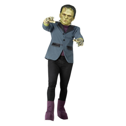 Universal Monsters Frankenstein Costume Adult Latex Mask Jacket with Mock Top Latex Gloves Boot Covers 1