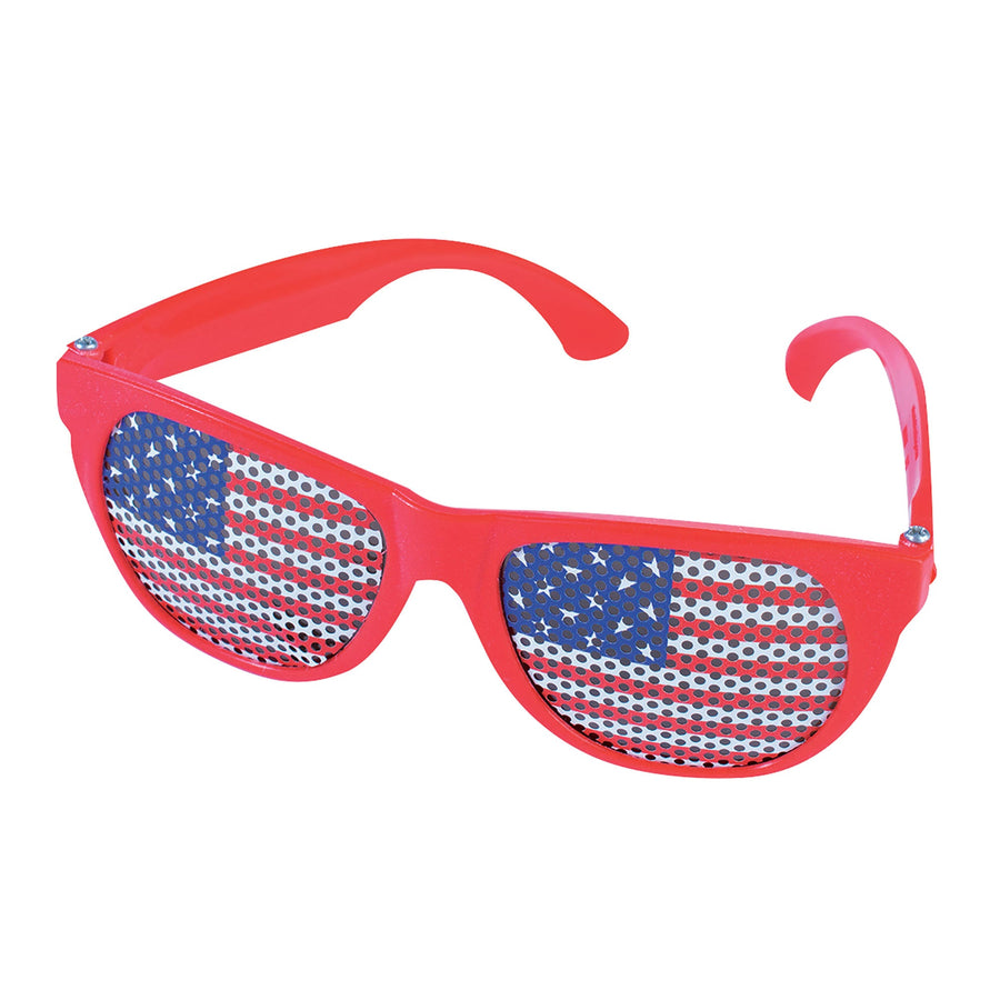 Usa Patriotic Flag Glasses Red Costume Accessories Unisex_1