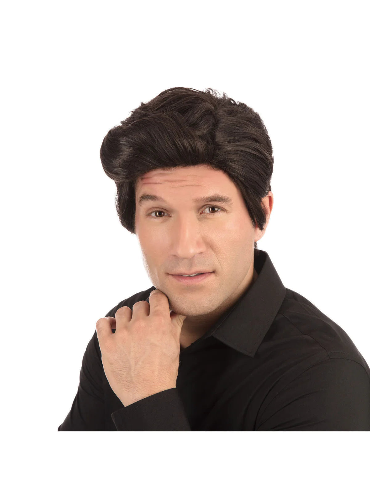 Used Car Salesman Wig Dark Brown 70s Miami Vice Hair 2