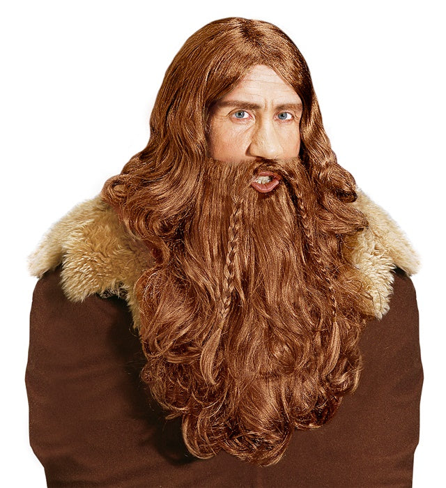 Viking Wig With Beard & Moustache In Box
