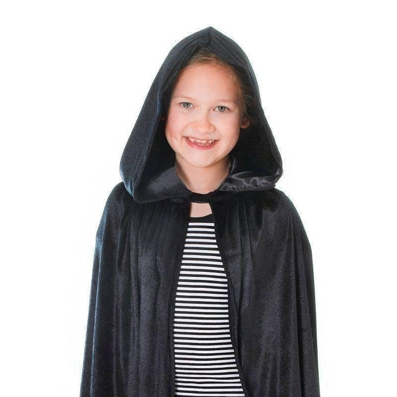 Velvet Hooded Cloak Childrens Costume 88cm Long_1