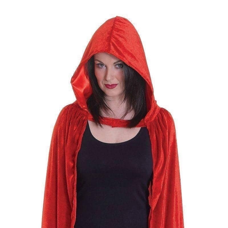 Velvet Red Hooded Cloak Ladies Costume 1