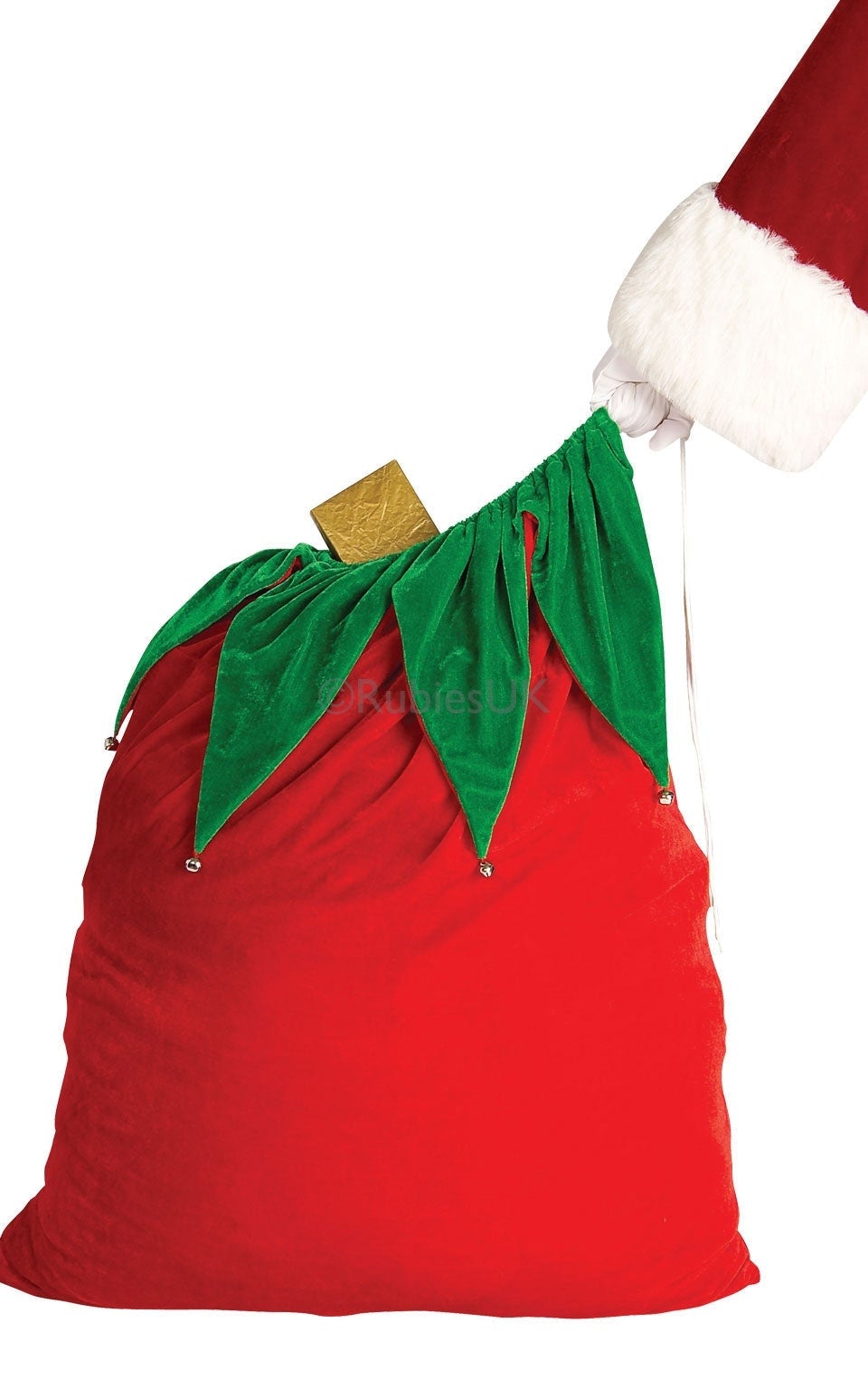 Velvet Santa Bag With Bel Costume 1