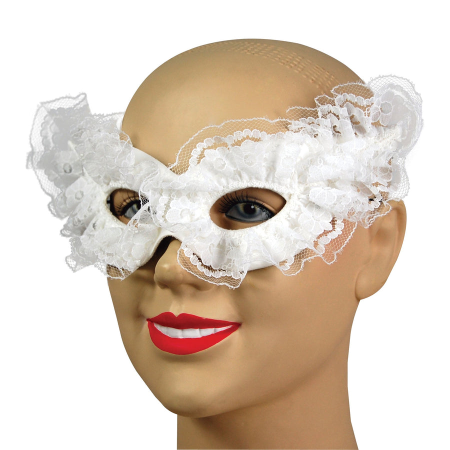 Venetian Carnival Mask White Eye Masks Unisex_1