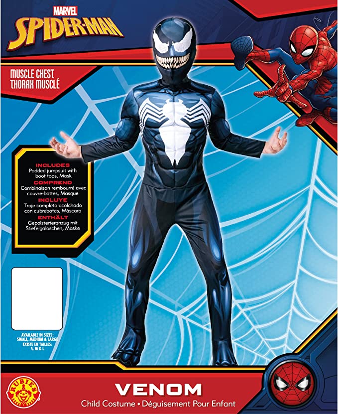 Venom Costume Kids Black Symbiote Spiderman Suit_4