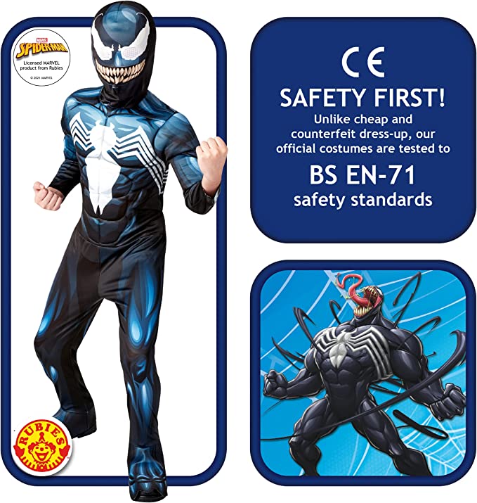 Venom Costume Kids Black Symbiote Spiderman Suit_5