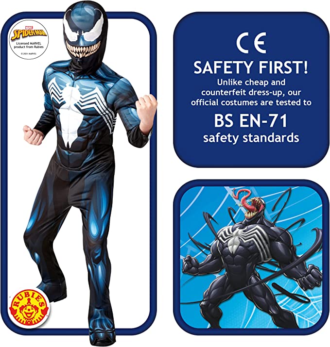 Venom Costume Kids Black Symbiote Spiderman Suit 5