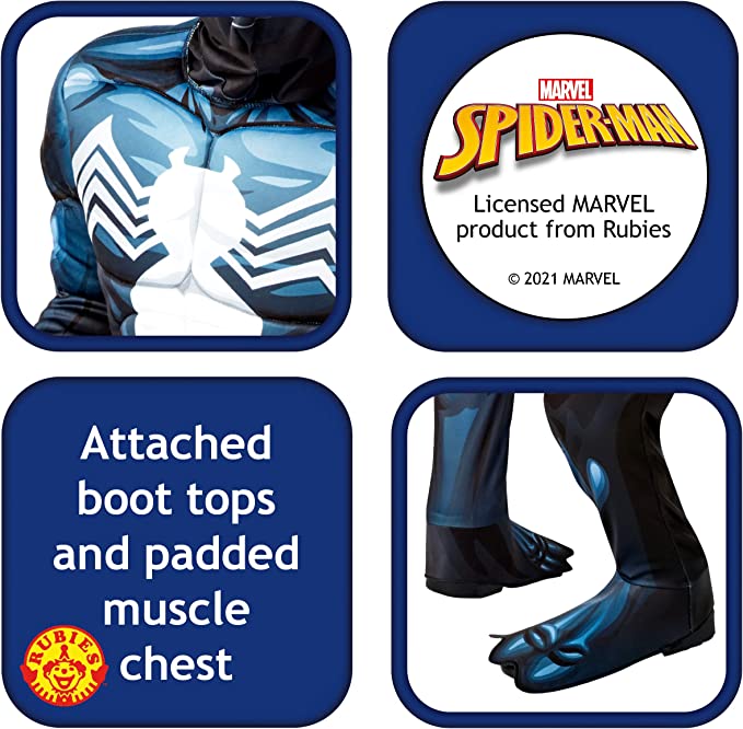 Venom Costume Kids Black Symbiote Spiderman Suit 6