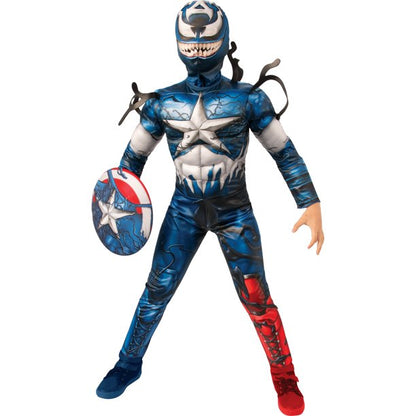 Venomized Captain America Kids Costume with Mask 4