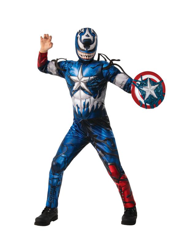 Venomized Captain America Kids Costume with Mask 3