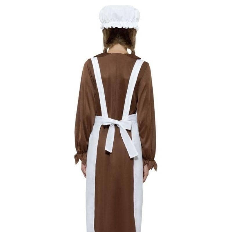 Victorian Kit Kids White Apron with Mop Cap Costume Dress Up 3