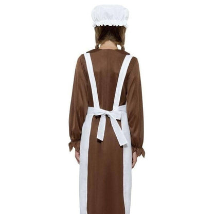 Victorian Kit Kids White Apron with Mop Cap Costume Dress Up 3