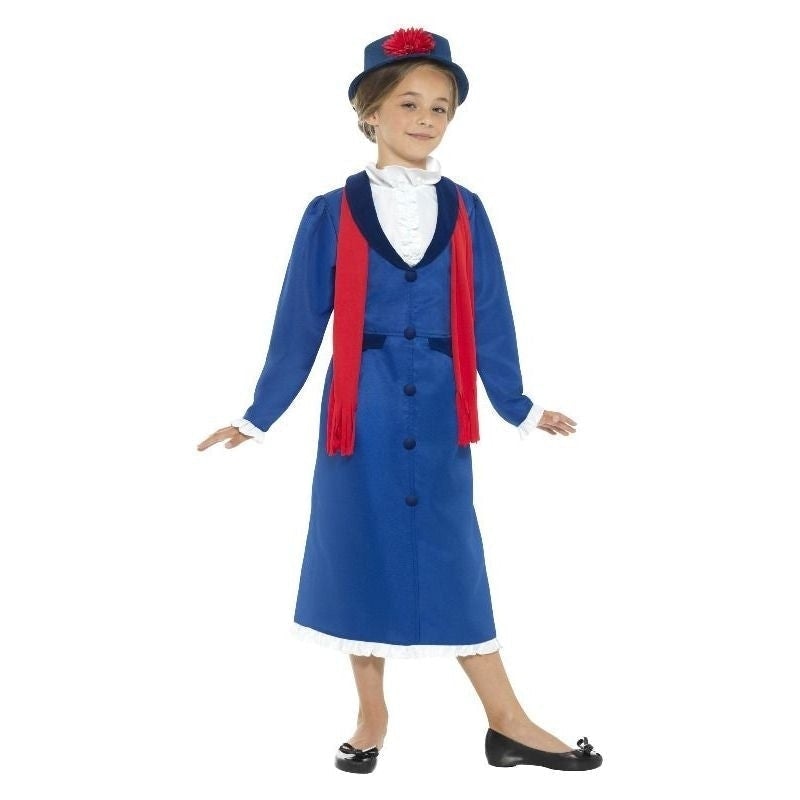 Victorian Nanny Costume Kids Blue 5