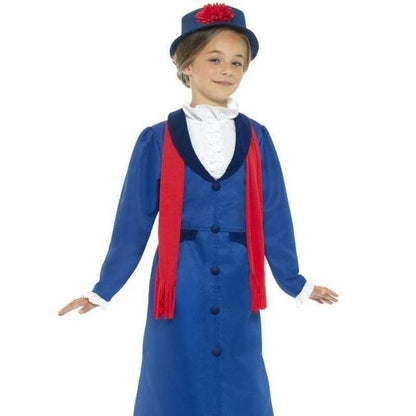 Victorian Nanny Costume Kids Blue 1