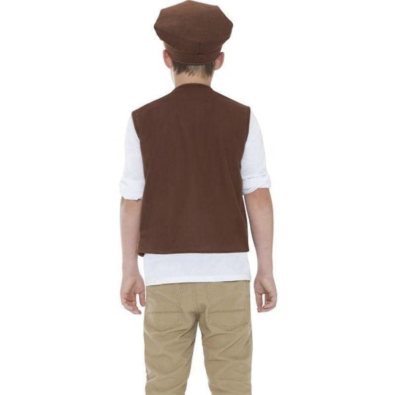 Victorian Urchin Set Brown Kids Waistcoat Cap Instant Costume 2