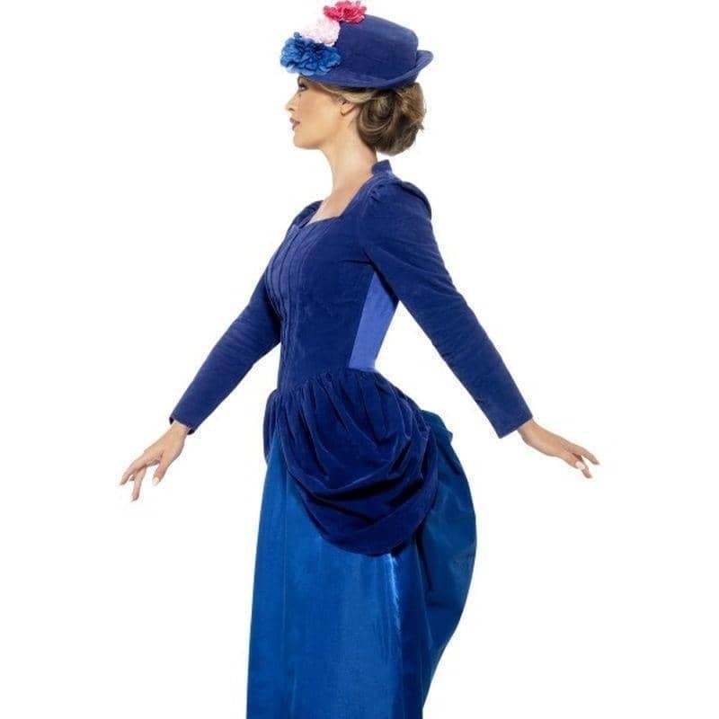 Victorian Vixen Deluxe Costume Adult Blue Dress Top And Hat_3