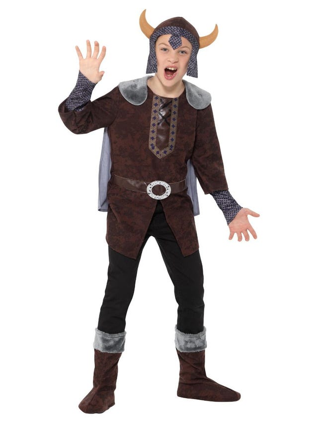 Viking Boy Costume Brown Child Nordic Warrior 3