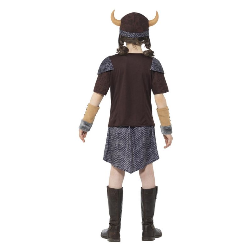Viking Girl Costume Brown Child Warrior 3