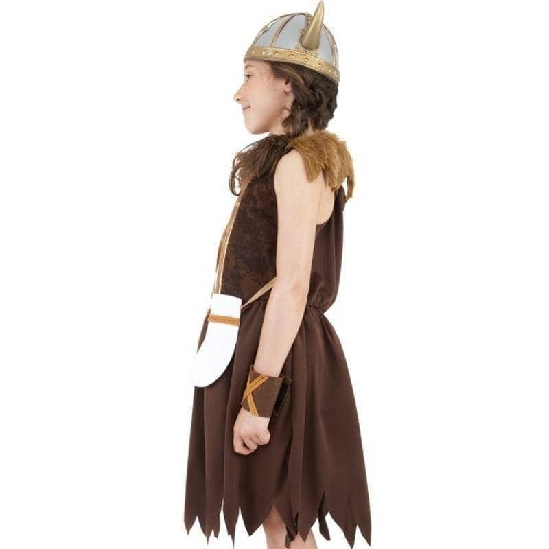 Viking Girl Costume Kids Brown_2