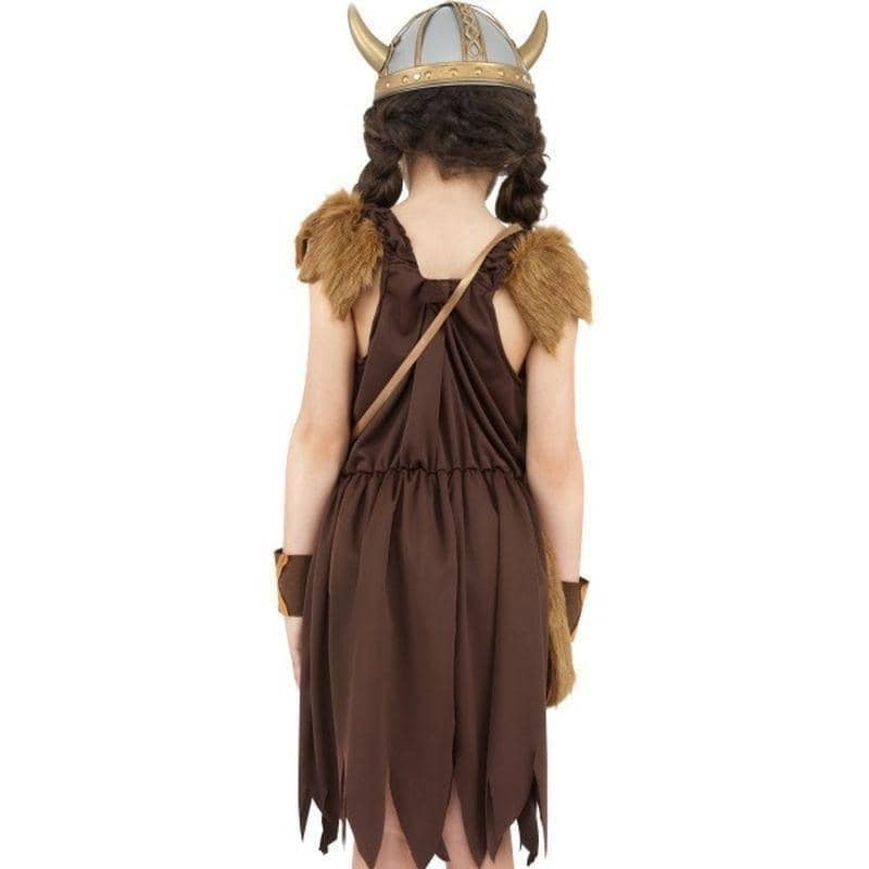 Viking Girl Costume Kids Brown 3