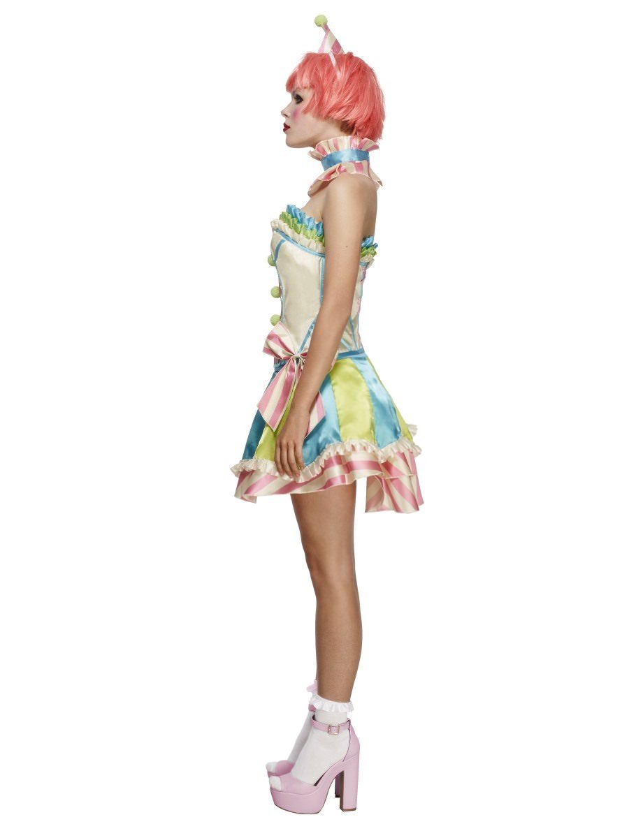 Vintage Clown Fever Deluxe Costume Adult White Blue Green 2