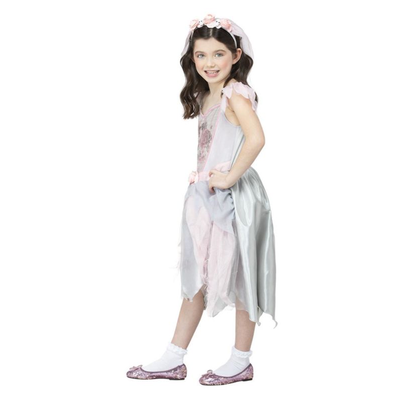 Vintage Ghost Bride Costume Child Pink Dress 3
