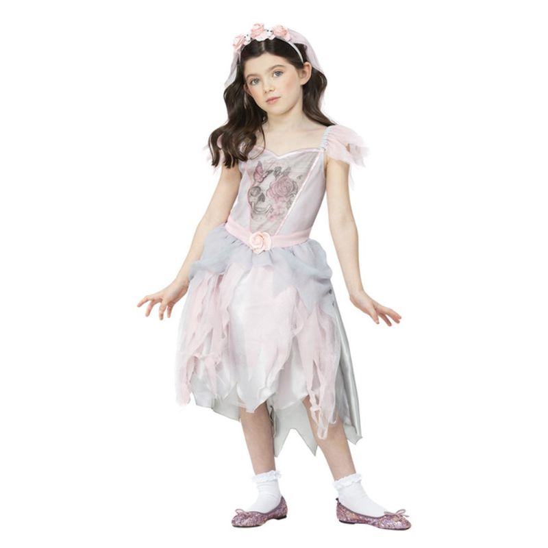 Vintage Ghost Bride Costume Child Pink Dress 1