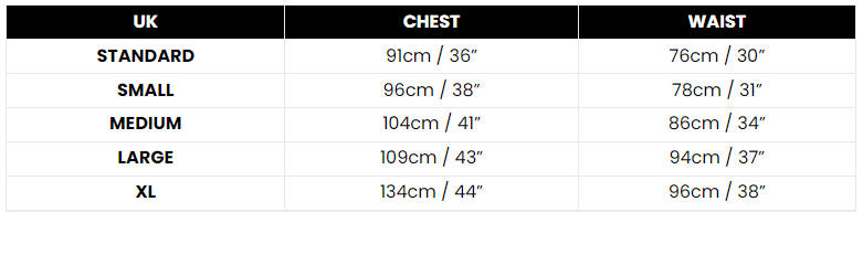 Size Chart Vision Mens Costume Classic Look WandaVision