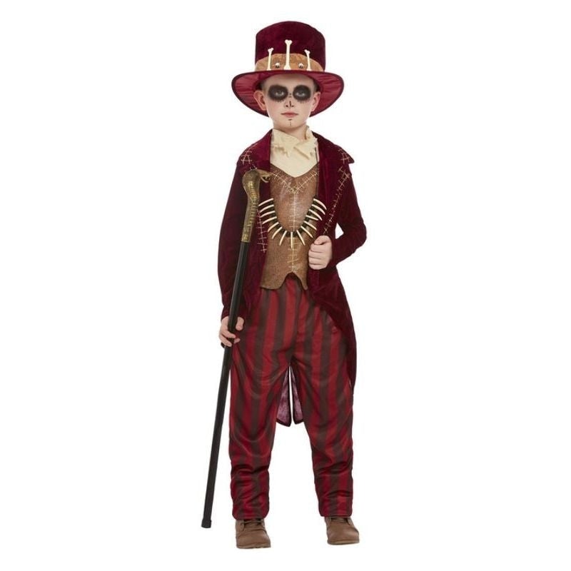 Voodoo Witch Doctor Costume Burgundy 1