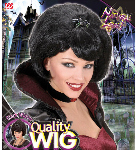 Black Widow Wig With Spider In Box