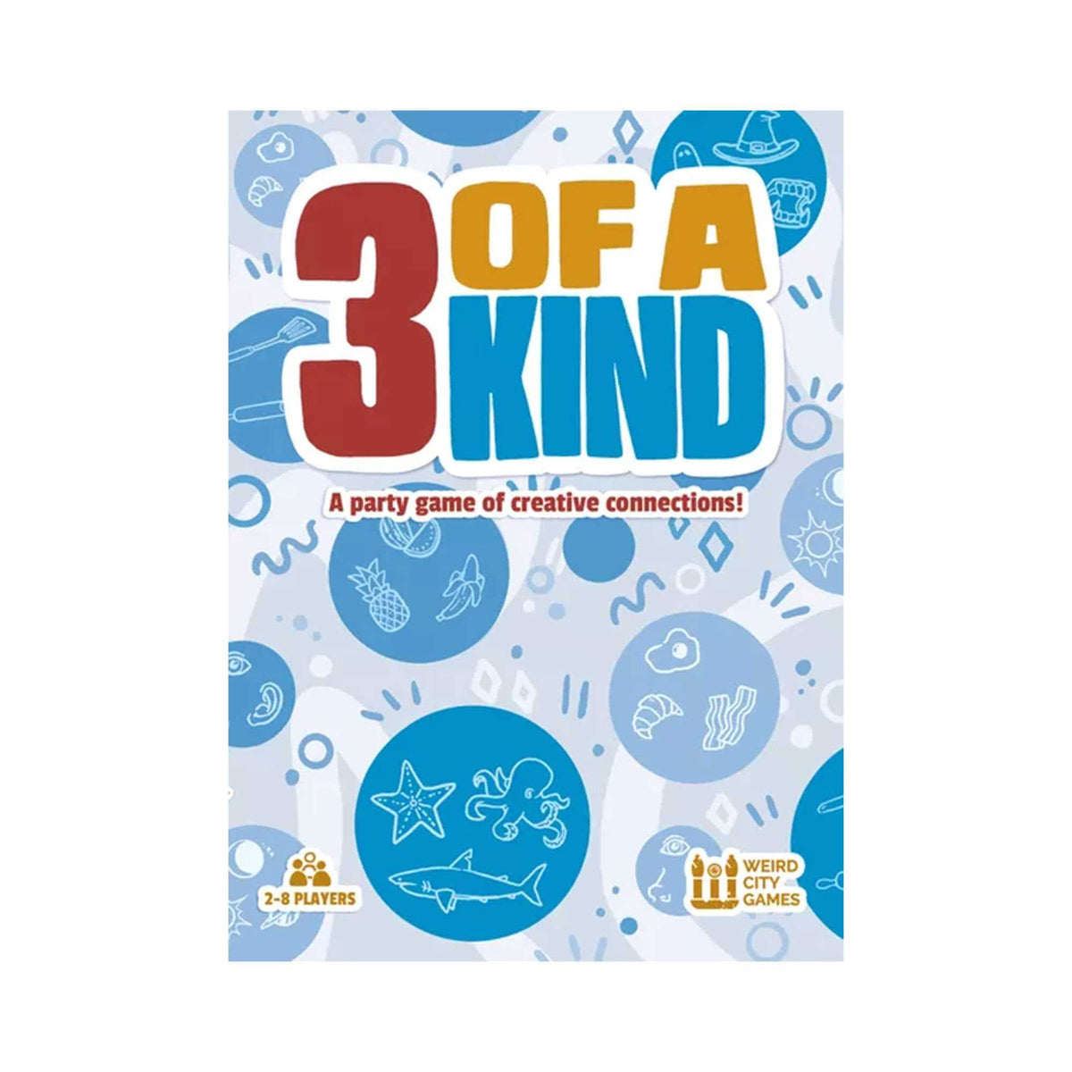 3 of a Kind Party Game 2-8 Players Creative Connections 1