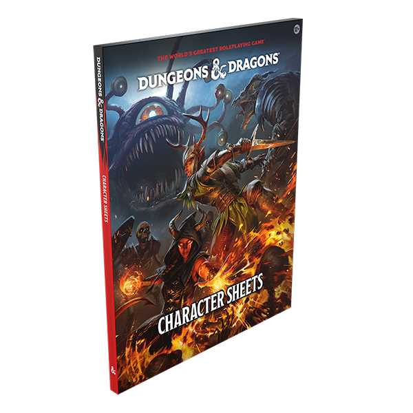 Character Sheets 2024 Dungeons and Dragons DDN VAT Roleplaying Game by Wizards of the Coast 3
