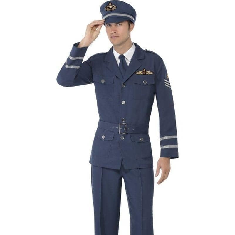 WW2 Air Force Captain Costume Adult Blue RAF 2