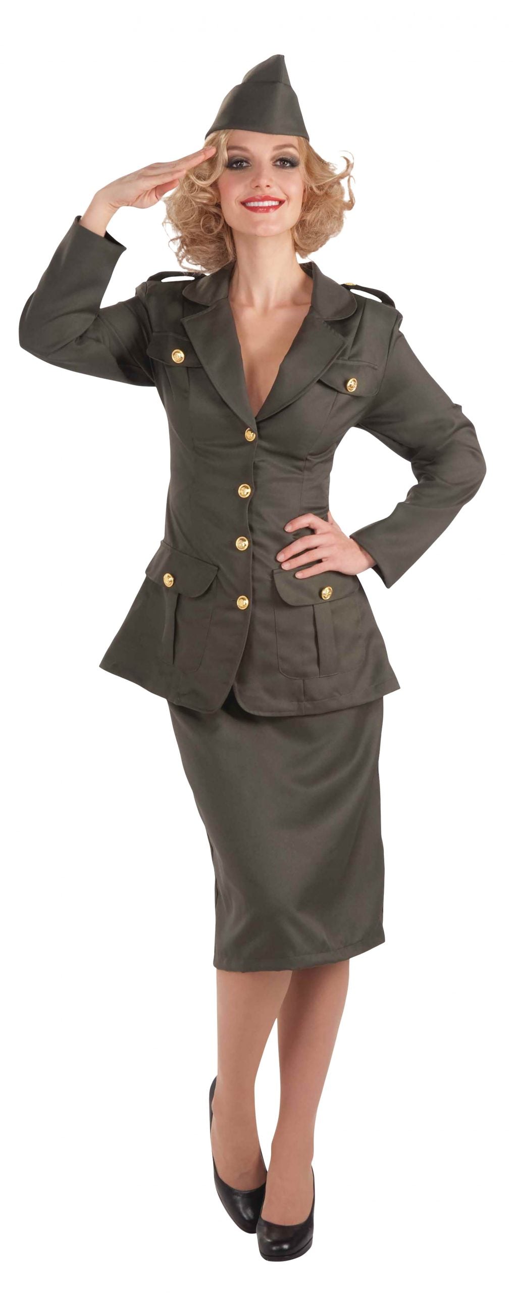 WW2 Army Gal Adult Costume_1