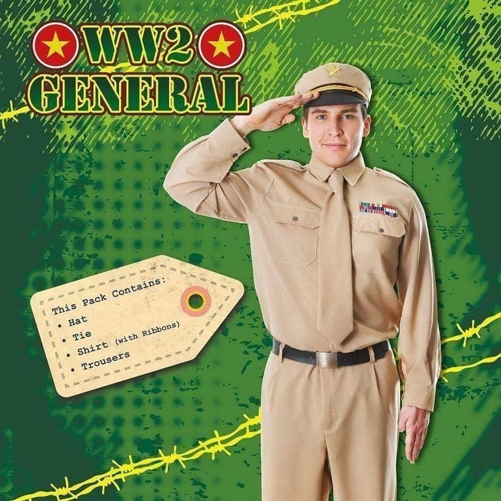 Size Chart WW2 Army General Adult Costume