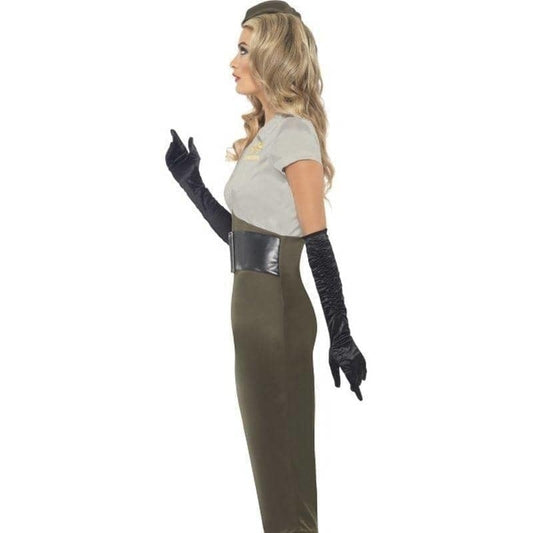 WW2 Army Pin Up Spice Darling Costume Adult Green 2