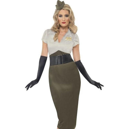 WW2 Army Pin Up Spice Darling Costume Adult Green 1